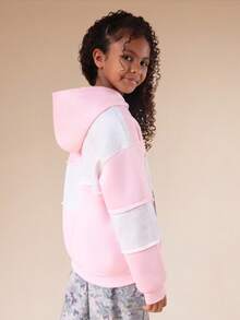 SUMWON Tween Color Block Hoodie Hood Pullover Sweatshirt For Casual Everyday Wear And Weekend Comfort Vacation - Multicolor - View 2
