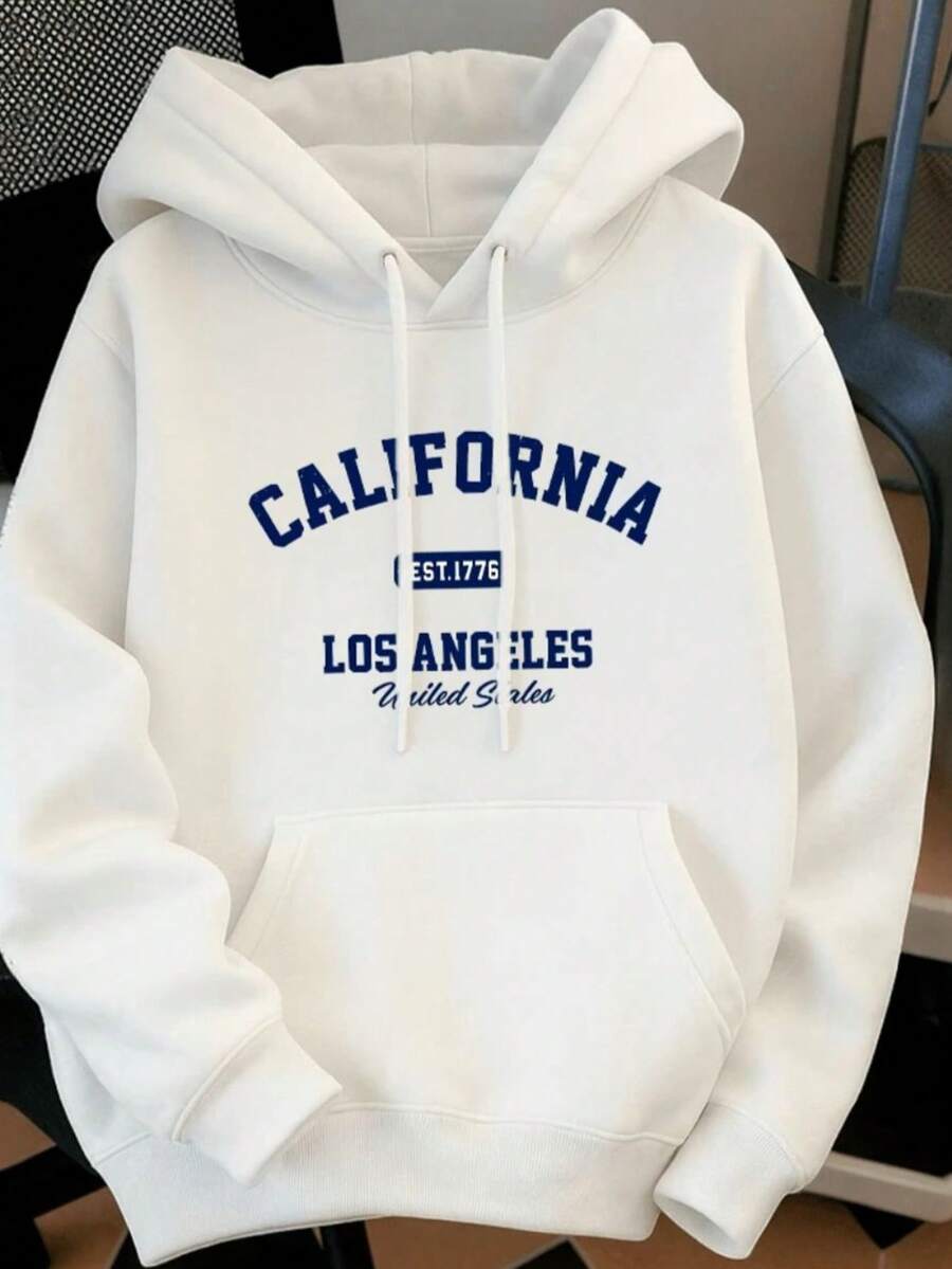 Sudadera con capucha de california primavera verano - Blanco - Ver 1