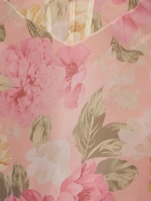 Slumberist Váy ngủ hai dây lưới xếp nếp in hoa gợi cảm cỡ lớn dành cho nữ - Hồng - Xem 7