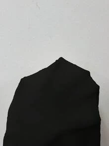 SHEIN PETITE 女士露肩花卉蕾丝镂空长袖T恤 - 黑色 - 查看 4