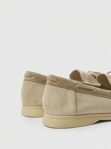 Sleekvia Giày bệt buộc dây cho nữ, thiết kế đơn giản, tiện dụng hàng ngày - Màu be - Xem 9