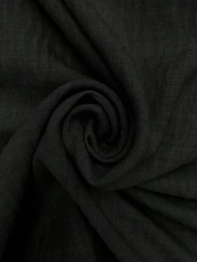 Firerie 大码女士优雅休闲办公套装，不对称褶皱腰身长袖衬衫+A字裙两件套，适合春、夏、秋、冬四季穿着。 - 黑色 - 查看 8