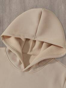 Manfinity Homme 男士巴黎标语印花休闲卫衣和运动裤两件套，秋冬男装 - 彩色 - 查看 5