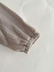 2pcs Baby Boy Soft Comfortable Fabric Cute Moon Embroidery Casual Long Sleeve Top And Pants Homewear Set Muslin Baby Clothes Toddler Two Piece Set Neutral Baby Clothes Unisex Baby Night Clothes - Grey - View 7