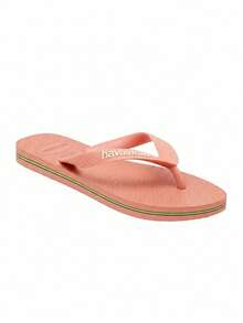 Havaianas HAV. BRAS 女士休闲舒适平底人字拖凉鞋，适合日常穿着 - 粉色 - 查看 1