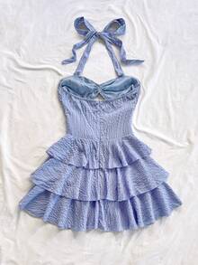 Soleia 女式蓝色海星装饰度假风格迷你连衣裙 - 淡紫色 - 查看 2