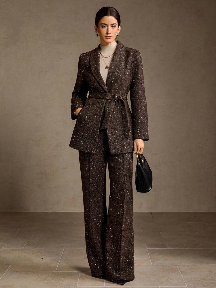 WOOL PRESS CREASE SUIT PANTS
