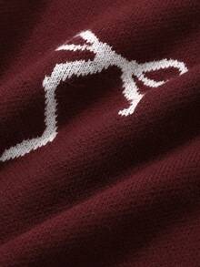 DAZY 女士休闲宽松圆领长袖蝴蝶结针织毛衣