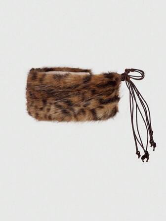 Goth 1 Stück Y2K Chic Vintage dunkelbrauner Leopardenmuster Textur verstellbarer Taillengürtel, modischer minimalistischer Wildstil Taillenzubehör für Frauen, geeignet für Alltag, Date, Reisen, Einkaufen und mehr