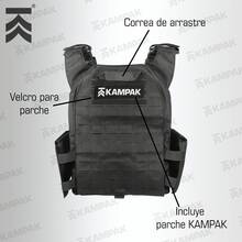 Chaleco Táctico Kampak KV01 Hebillas de liberacion Rápidas y Corte Laser - negro - Ver 8