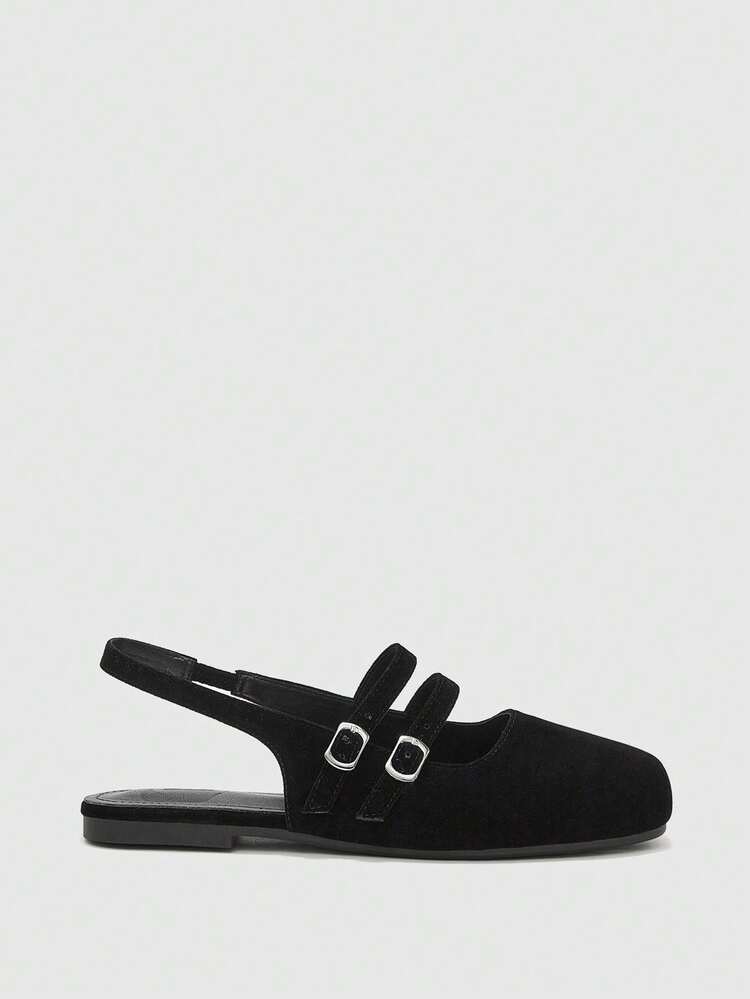 CUCCOO BIZCHIC Women's Buckle Design Casual Versatile Pumps For Christmas