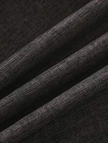 SHEIN Áo sơ mi tay dài in chữ đơn hàng khuy đơn giản có túi dành cho bé trai - màu đen - Xem 7