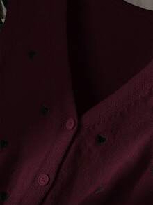 CosyJoli Débardeur décontracté à imprimé cœur pour femmes grandes tailles - Acajou - Voir 5