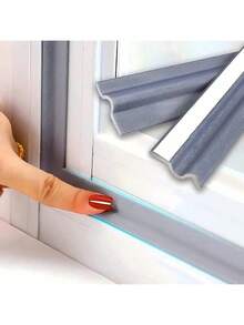 10m/8m/6m/4m/2m Self-Adhesive Weather Stripping Seal Strip - Plastic Door And Window Sealant For Wind, Dust, Heat, And Noise Insulation - Easy Installation(Grey) - Grey - View 2