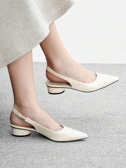 CUCCOO BIZCHIC Zapatos de tacón de punta elegantes para mujer, diseño minimalista para ir al trabajo