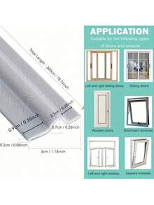 10m/8m/6m/4m/2m Self-Adhesive Weather Stripping Seal Strip - Plastic Door And Window Sealant For Wind, Dust, Heat, And Noise Insulation - Easy Installation(Grey) - Grey - View 11