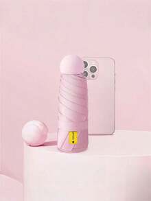 1 Piece, Mini Travel Sun Umbrella With Protective Cover, Small And Compact UV Resistant Umbrella, Lightweight Windproof Sun Umbrella, Suitable For Hiking - Multicolor - View 1