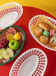 Joivida 1pc | 2pcs | 7pcs Multi-Functional Kitchen: Draining Basket, Vegetable Washing Basket, Fruit And Rice Draining Basket, Plastic Basin, Kitchen Trash Can, Cabinet Door Garbage Rack, Vegetable Basket, Draining Basin,Christmas, Valentine's Day - Multicolor - View 2