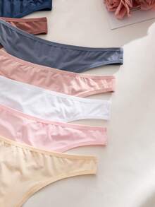 NudeFit 10条/套 无缝低腰舒适百搭丁字裤 - 彩色 - 查看 5