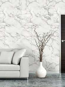 1 Roll Marble Contact Paper Peel And Stick Countertops For Kitchen Waterproof Contact Paper For Desk Rose Pink Marble Countertop Covering Adhesive Vinyl Wrap Renter Friendly Wallpaper - Black and White - View 8
