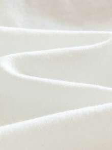 新生女宝宝休闲可爱卡通图案针织白色长袖连体衣 - 白色 - 查看 3