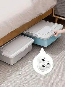 1/4个360°旋转自粘万向轮，超强粘性自粘脚轮套装，适用于垃圾桶、储物箱、家具、迷你家电 - ABS材质，内含钢珠