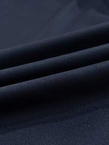 Rina Fox 女士新款Y2K坏女孩风格翻领全拉链短袖衬衫，两侧饰有褶裥，复古休闲学院风抽绳袖口褶裥设计，百搭衬衫，适合上学、通勤、购物等场合。 - 藏蓝色 - 查看 6