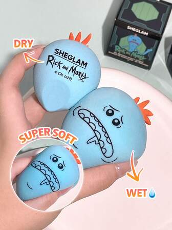 Rick and Morty X SHEGLAM Mr. Meeseeks Beauty Sponge Spugna Per Sfumare Il Trucco Per Fondotinta In Crema Liquida, Polvere, Correttore, Fard, Morbido Strumento Per Il Trucco Di Bellezza Marchio Bellezza Trucco Cosmetico Per Donne Ragazze Perfetto Per Autunno Inverno Ideale Per Y2K Elegante Moda Adatto Per Compleanno Natale Presente Festa Pronto Migliore Colore