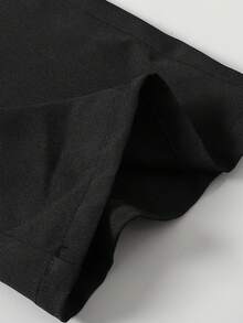 Ontre بناطيل فضفاضة كاجوال للبنات المراهقات مزينة بالراين على الخصر الأسود - الأسود - مشاهدة 5