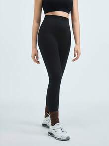 Loungeista Women Compression Black Leggings Tummy Control Butt Lifting Shapewear High Waist Thigh Slimmer Pants Body Shaper Christmasfor Summer - Black - View 3