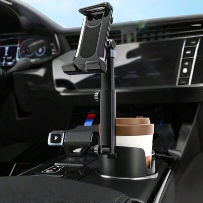 Giá đỡ cốc ô tô 2 trong 1 có thể điều chỉnh dành cho điện thoại thông minh và máy tính bảng - Xoay 360°, Có thể gập lại, Vừa vặn với mọi loại xe, Chất liệu ABS, Lắp đặt trên bảng điều khiển, Điều hướng rảnh tay cho mọi thiết bị, Phụ kiện ô tô tương thích với iPhone, điện thoại Android, Quà tặng sinh nhật, gia đình, bạn bè Giá đỡ điện thoại ô tô