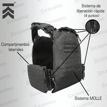 Chaleco Táctico Kampak KV01 Hebillas de liberacion Rápidas y Corte Laser - negro - Ver 7