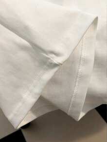 Manfinity Dauomo Camisetas de tirantes holgadas y casuales con cuello redondo estampadas para hombre, verano - Blanco - Ver 4