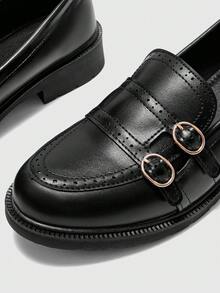 CUCCOO BIZCHIC Mocasines planos versátiles y casuales para uso diario y de oficina - Negro - Ver 8