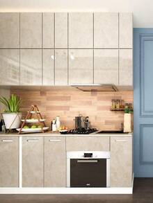 1 Stück Marmor Vinyl wasserfeste Tapete für Badezimmer, Tisch, Küchentür, Schrank, Arbeitsplatte, selbstklebender Aufkleber für Möbeldekoration, PVC - Weiss - Übersicht 11