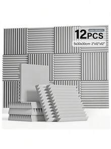 MODX [12 件] 楔形声学泡沫，用于隔音和降噪 - 12x12/12x2 英寸聚酯吸音瓷砖声学处理泡沫 - 隔音板适用于录音室、音乐室、游戏空间、播客、降噪吸音材料、吸音垫和声学处理墙贴。 - 彩色 - 查看 11