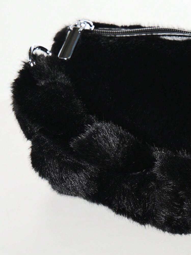 KIZN Faux Fur Mini Bag With Knotted Handle