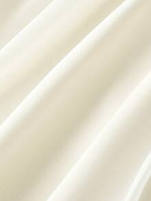 SHEIN MOD Váy dài tay đèn lồng voan màu mơ thanh lịch - Màu be - Xem 5