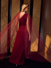 MOTF WOMEN'S ELEGANT SEQUIN EMBROIDERY COCKTAIL DRESS - Burgundy - View 7
