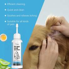 1瓶/2瓶 120毫升 宠物耳部清洁液，适用于猫狗，温和的猫狗耳部清洁液，去除异味和耳垢。 - 彩色 - 查看 12