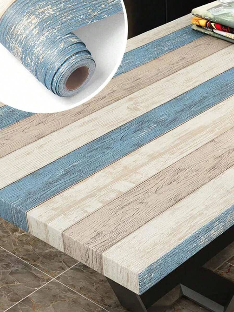 1 Rollo de papel tapiz autoadhesivo, papel tapiz con patrón de grano de madera vintage retro, papel tapiz removible, decoración de pared para sala de estar y dormitorio, decoración de pared estética