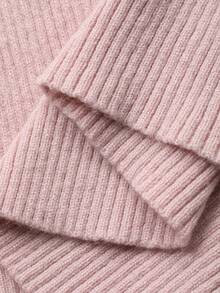 DAZY Women's Lace Patchwork Fitted Flare Sleeve Pullover Sweater