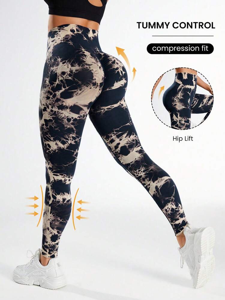 Women's Tie Dye Sports Leggings Yoga Pants