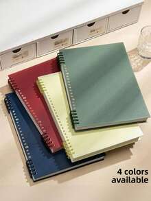 1pc Macaron B5 Loose-Leaf Notebook, Removable Coil, Comfortable To Use, High School Student A4 Stylish Notepad - Multicolor - View 3