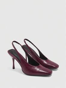 CUCCOO BIZCHIC Women's Fashionable Versatile Commuting Elegant Pumps Valentine's Day - Burgundy - View 7