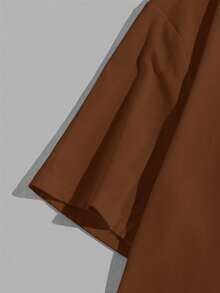 Manfinity Joysei 男士休闲日常通勤美式街头字母压纹落肩宽松短袖T恤，夏季