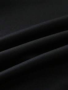 女童连帽抓绒卫衣，罗纹袖口 - 黑色 - 查看 4