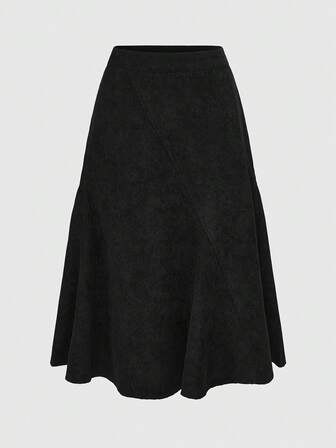 Hippie Falda acampanada de pana talla grande versátil