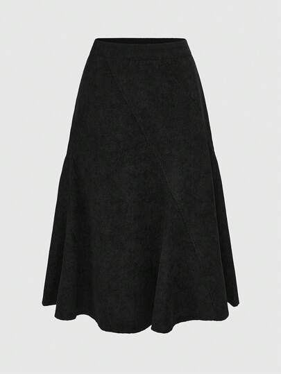 Hippie Gonna a-line in velluto a coste di taglia comoda