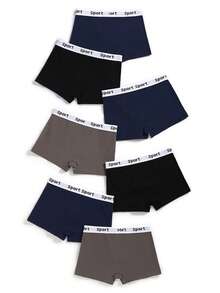 SHEIN 7pcs/Set Teenage Boys' Fashion Sports Briefs Underwear - Multicolor - View 2